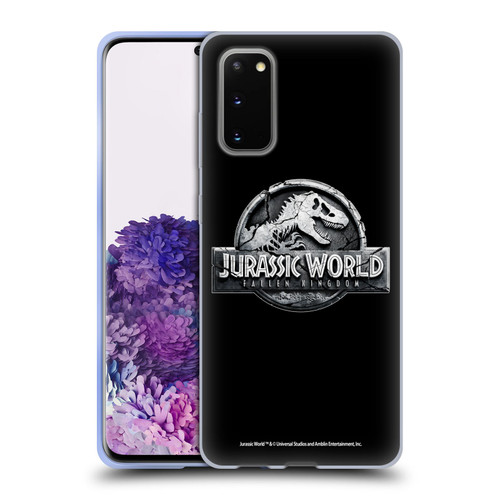 Jurassic World Fallen Kingdom Logo Plain Black Soft Gel Case for Samsung Galaxy S20 / S20 5G