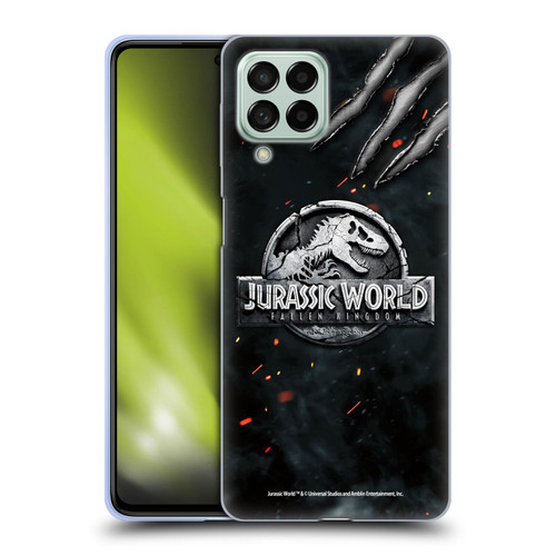 Jurassic World Fallen Kingdom Logo Dinosaur Claw Soft Gel Case for Samsung Galaxy M53 (2022)