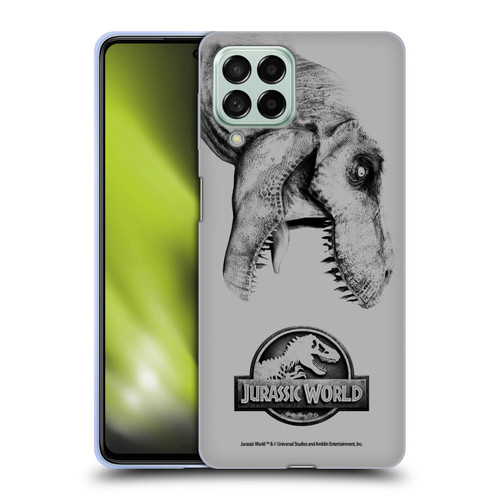 Jurassic World Fallen Kingdom Logo T-Rex Soft Gel Case for Samsung Galaxy M53 (2022)