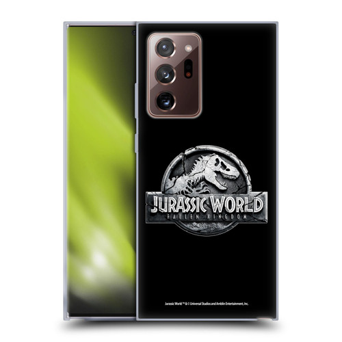 Jurassic World Fallen Kingdom Logo Plain Black Soft Gel Case for Samsung Galaxy Note20 Ultra / 5G