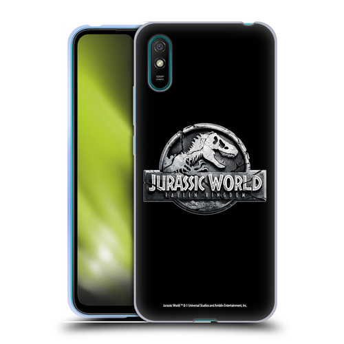 Jurassic World Fallen Kingdom Logo Plain Black Soft Gel Case for Xiaomi Redmi 9A / Redmi 9AT