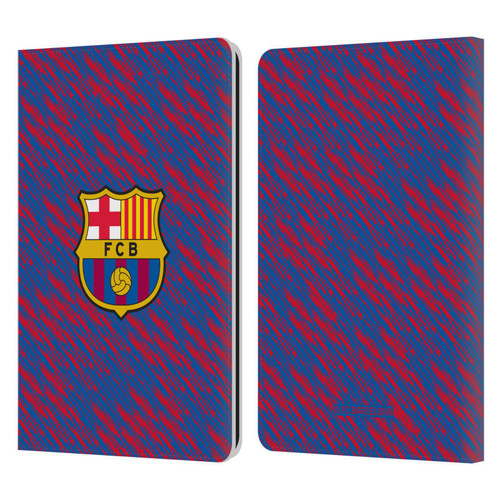 FC Barcelona Crest Patterns Glitch Leather Book Wallet Case Cover For Amazon Kindle Paperwhite 1 / 2 / 3