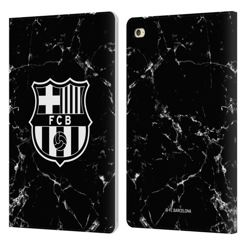 FC Barcelona Crest Patterns Black Marble Leather Book Wallet Case Cover For Apple iPad mini 4