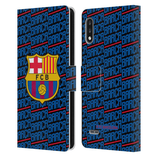 FC Barcelona Crest Patterns Barca Leather Book Wallet Case Cover For LG K22
