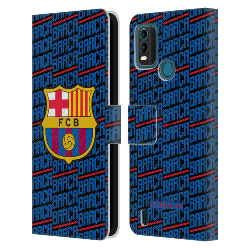 FC Barcelona Crest Patterns Barca Leather Book Wallet Case Cover For Nokia G11 Plus