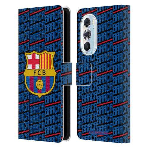 FC Barcelona Crest Patterns Barca Leather Book Wallet Case Cover For Motorola Edge X30