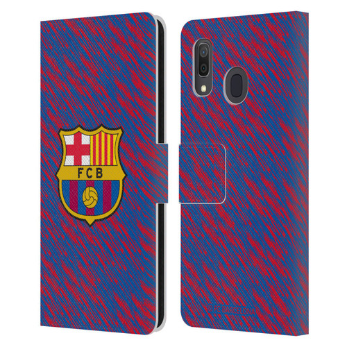 FC Barcelona Crest Patterns Glitch Leather Book Wallet Case Cover For Samsung Galaxy A33 5G (2022)