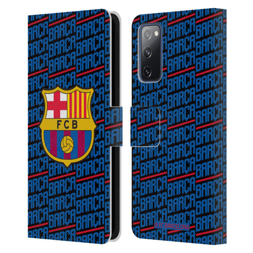 FC Barcelona Crest Patterns Barca Leather Book Wallet Case Cover For Samsung Galaxy S20 FE / 5G