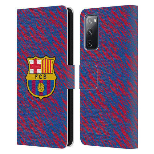 FC Barcelona Crest Patterns Glitch Leather Book Wallet Case Cover For Samsung Galaxy S20 FE / 5G