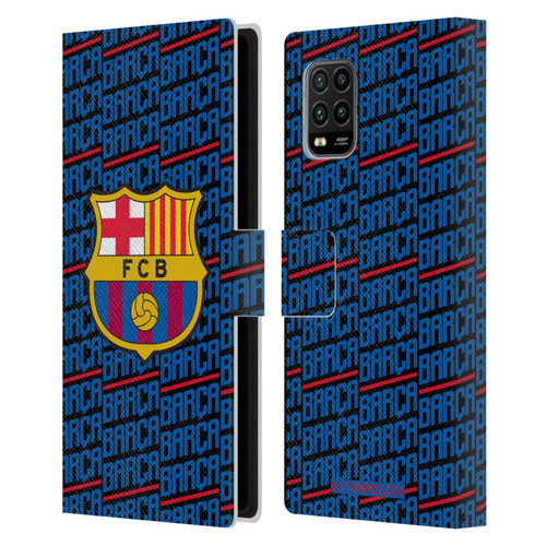 FC Barcelona Crest Patterns Barca Leather Book Wallet Case Cover For Xiaomi Mi 10 Lite 5G
