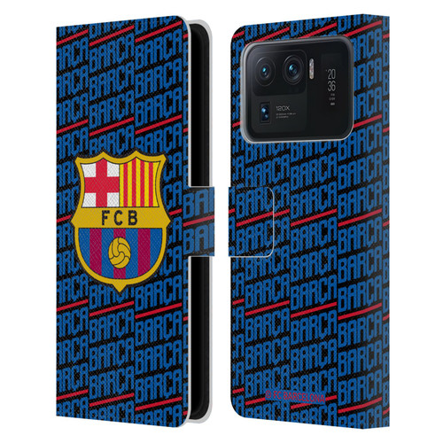 FC Barcelona Crest Patterns Barca Leather Book Wallet Case Cover For Xiaomi Mi 11 Ultra