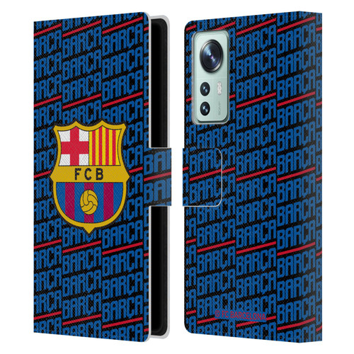 FC Barcelona Crest Patterns Barca Leather Book Wallet Case Cover For Xiaomi 12
