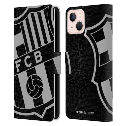 FC Barcelona Crest Oversized Leather Book Wallet Case Cover For Apple iPhone 13