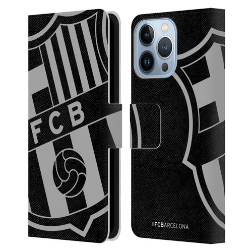 FC Barcelona Crest Oversized Leather Book Wallet Case Cover For Apple iPhone 13 Pro