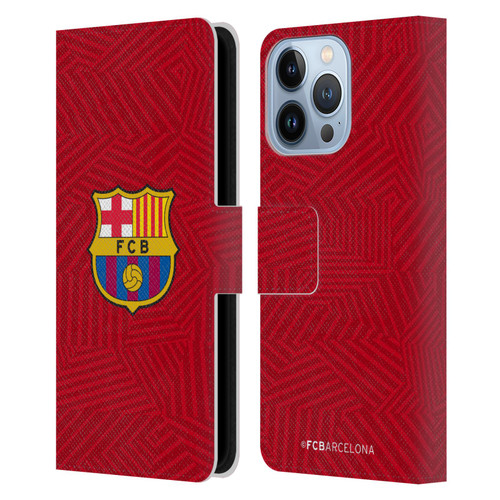FC Barcelona Crest Red Leather Book Wallet Case Cover For Apple iPhone 13 Pro