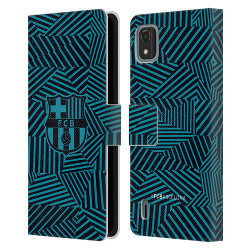 FC Barcelona Crest Black Leather Book Wallet Case Cover For Nokia C2 2nd Edition