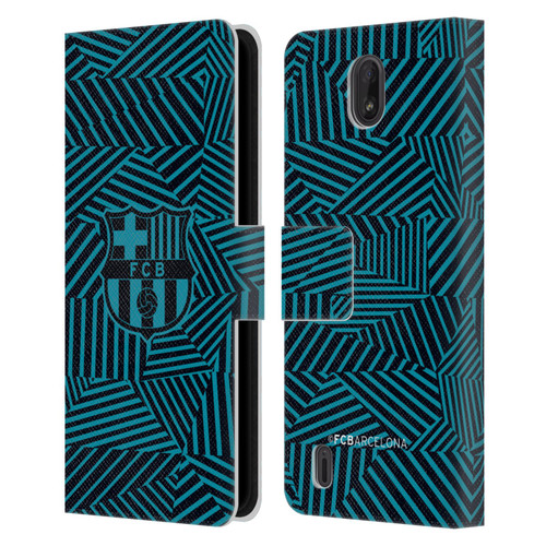 FC Barcelona Crest Black Leather Book Wallet Case Cover For Nokia C01 Plus/C1 2nd Edition