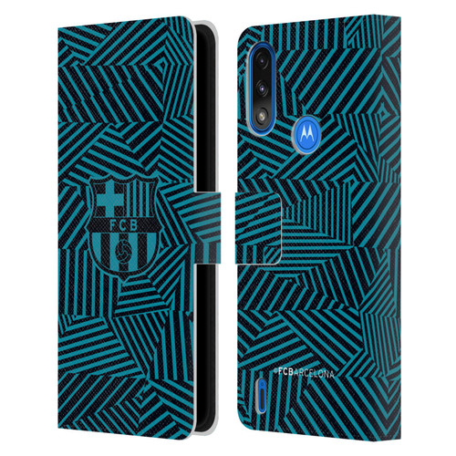 FC Barcelona Crest Black Leather Book Wallet Case Cover For Motorola Moto E7 Power / Moto E7i Power