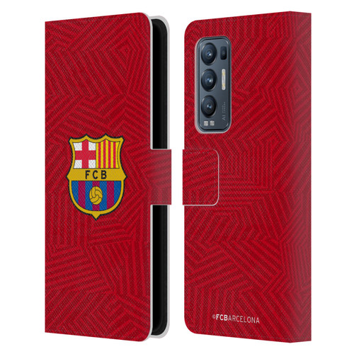 FC Barcelona Crest Red Leather Book Wallet Case Cover For OPPO Find X3 Neo / Reno5 Pro+ 5G