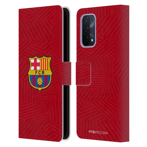 FC Barcelona Crest Red Leather Book Wallet Case Cover For OPPO A54 5G