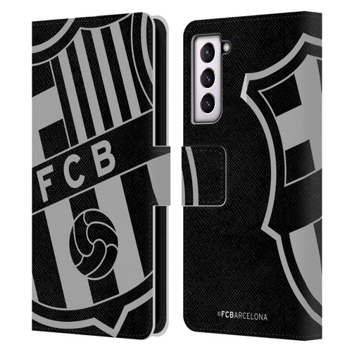 FC Barcelona Crest Oversized Leather Book Wallet Case Cover For Samsung Galaxy S21 5G