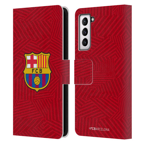 FC Barcelona Crest Red Leather Book Wallet Case Cover For Samsung Galaxy S21 5G