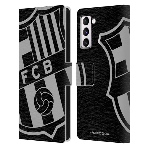 FC Barcelona Crest Oversized Leather Book Wallet Case Cover For Samsung Galaxy S21+ 5G