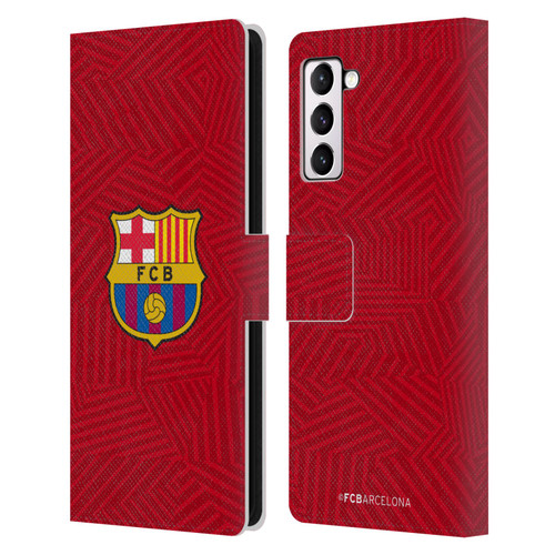 FC Barcelona Crest Red Leather Book Wallet Case Cover For Samsung Galaxy S21+ 5G