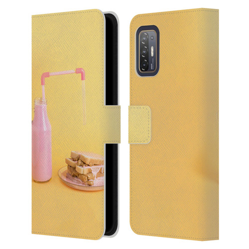 Pepino De Mar Foods Sandwich 2 Leather Book Wallet Case Cover For HTC Desire 21 Pro 5G