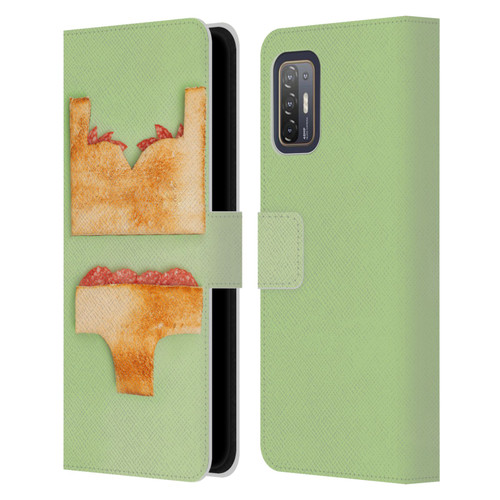 Pepino De Mar Foods Sandwich Leather Book Wallet Case Cover For HTC Desire 21 Pro 5G
