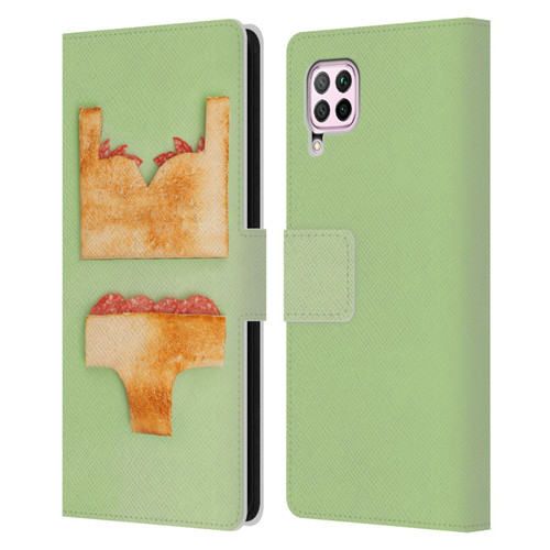 Pepino De Mar Foods Sandwich Leather Book Wallet Case Cover For Huawei Nova 6 SE / P40 Lite