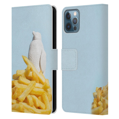 Pepino De Mar Foods Fries Leather Book Wallet Case Cover For Apple iPhone 12 / iPhone 12 Pro