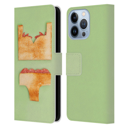 Pepino De Mar Foods Sandwich Leather Book Wallet Case Cover For Apple iPhone 13 Pro