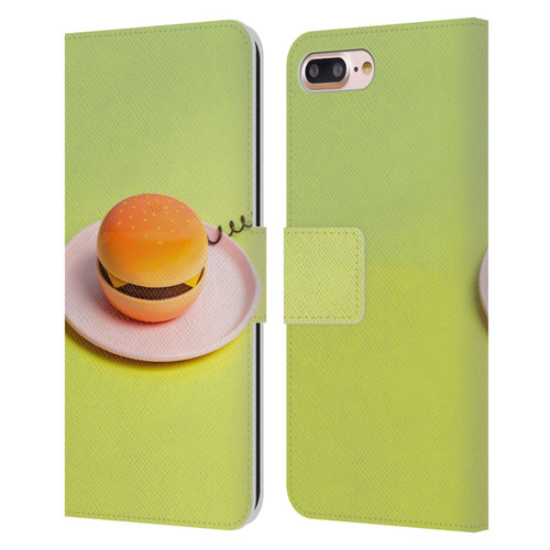 Pepino De Mar Foods Burger Leather Book Wallet Case Cover For Apple iPhone 7 Plus / iPhone 8 Plus
