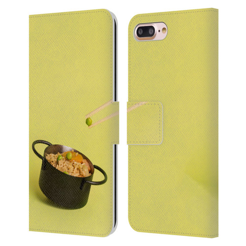 Pepino De Mar Foods Fried Rice Leather Book Wallet Case Cover For Apple iPhone 7 Plus / iPhone 8 Plus
