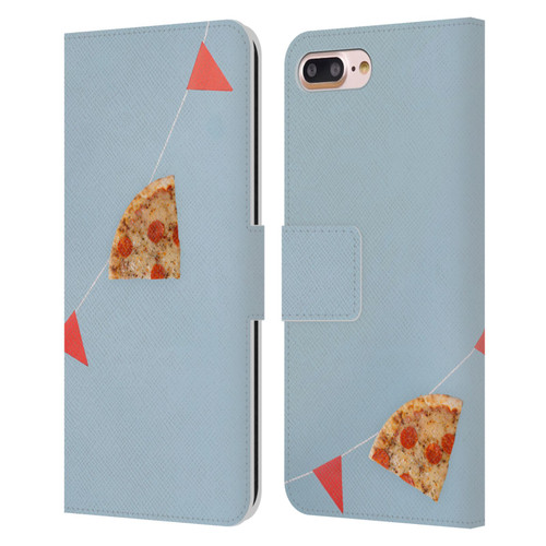 Pepino De Mar Foods Pizza Leather Book Wallet Case Cover For Apple iPhone 7 Plus / iPhone 8 Plus