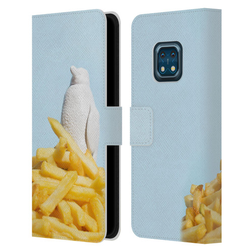 Pepino De Mar Foods Fries Leather Book Wallet Case Cover For Nokia XR20