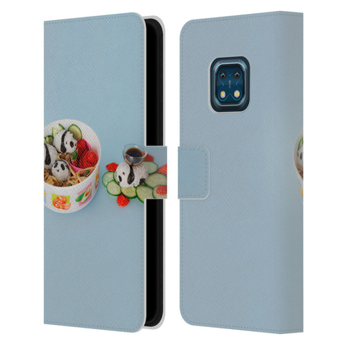 Pepino De Mar Foods Panda Rice Ball Leather Book Wallet Case Cover For Nokia XR20