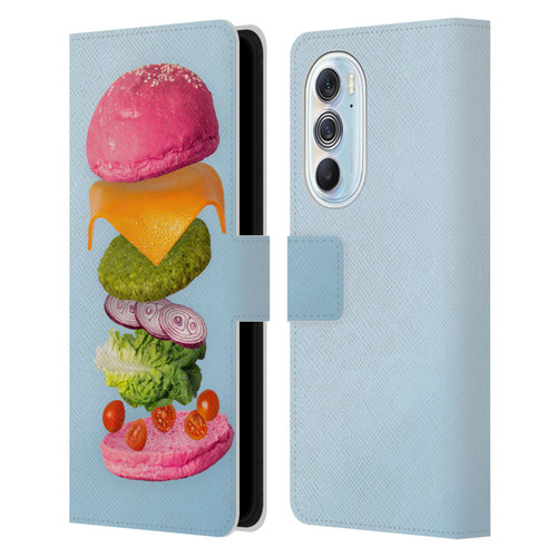 Pepino De Mar Foods Burger 2 Leather Book Wallet Case Cover For Motorola Edge X30