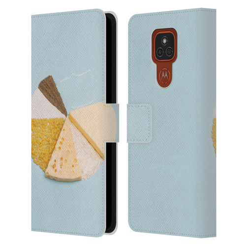 Pepino De Mar Foods Pie Leather Book Wallet Case Cover For Motorola Moto E7 Plus