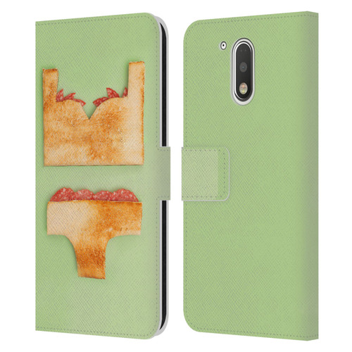 Pepino De Mar Foods Sandwich Leather Book Wallet Case Cover For Motorola Moto G41