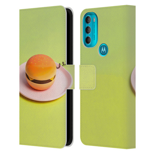 Pepino De Mar Foods Burger Leather Book Wallet Case Cover For Motorola Moto G71 5G