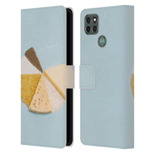 Pepino De Mar Foods Pie Leather Book Wallet Case Cover For Motorola Moto G9 Power