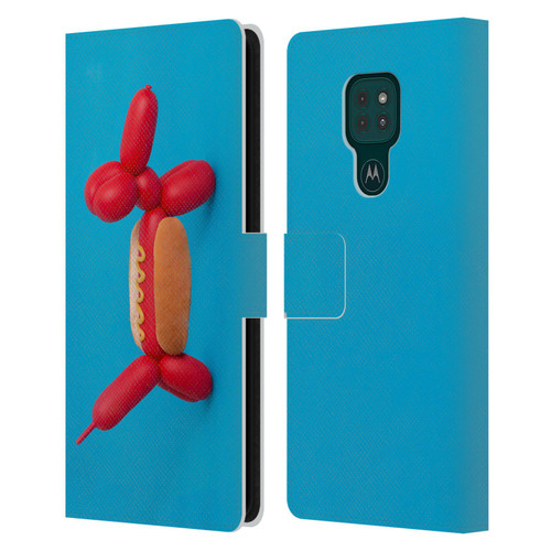 Pepino De Mar Foods Hotdog Leather Book Wallet Case Cover For Motorola Moto G9 Play