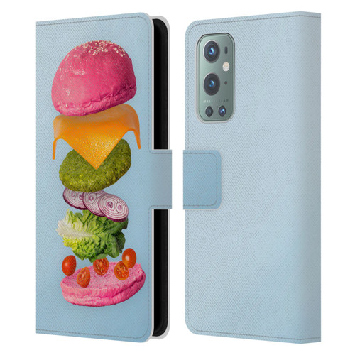 Pepino De Mar Foods Burger 2 Leather Book Wallet Case Cover For OnePlus 9