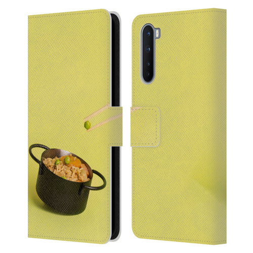 Pepino De Mar Foods Fried Rice Leather Book Wallet Case Cover For OnePlus Nord 5G