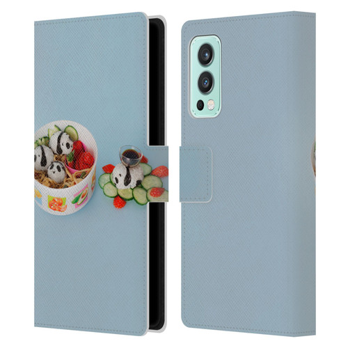 Pepino De Mar Foods Panda Rice Ball Leather Book Wallet Case Cover For OnePlus Nord 2 5G