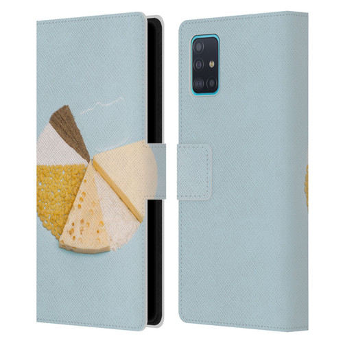 Pepino De Mar Foods Pie Leather Book Wallet Case Cover For Samsung Galaxy A51 (2019)