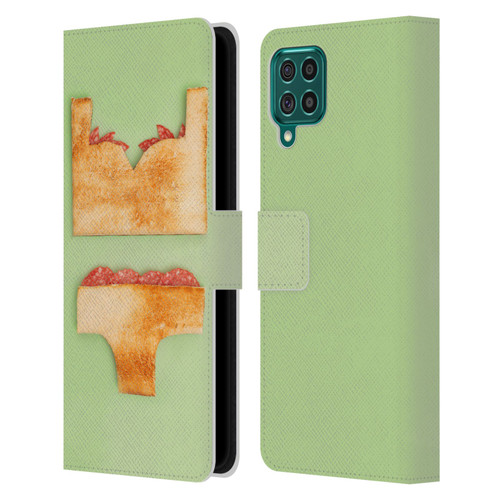 Pepino De Mar Foods Sandwich Leather Book Wallet Case Cover For Samsung Galaxy F62 (2021)