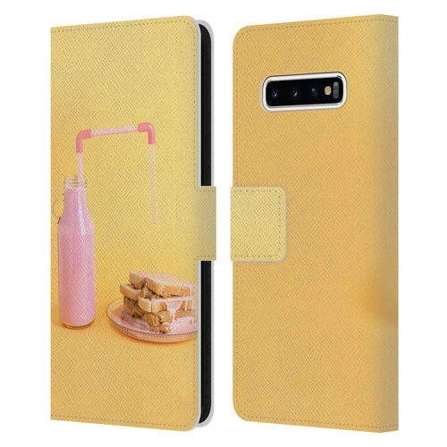 Pepino De Mar Foods Sandwich 2 Leather Book Wallet Case Cover For Samsung Galaxy S10+ / S10 Plus